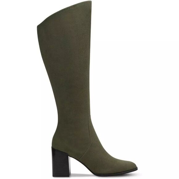 Alfani Womens 6 M Olive Green Faux Suede Wylde Knee High Boots NIB HI1 - Picture 1 of 5